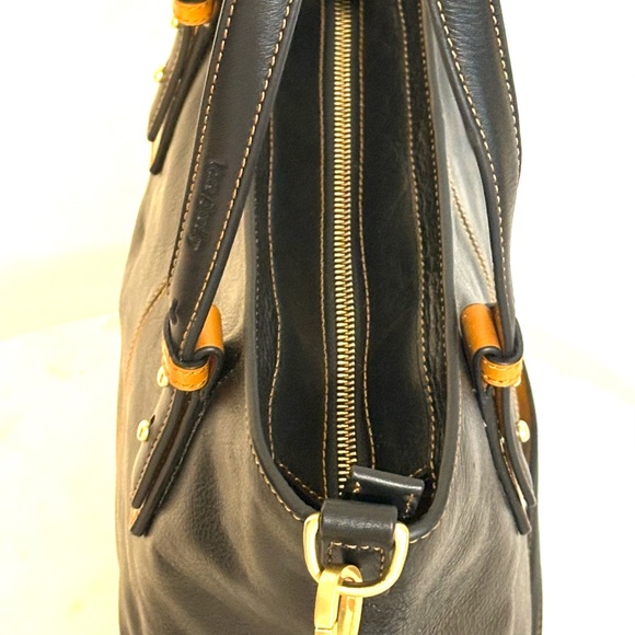 Vera Bradley Black and Brown Leather Tote - Picture 5 of 10